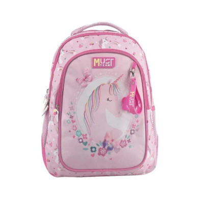 Sac à dos Must Team de licorne rose 32x18x43cm 3 Compartiments Primaire