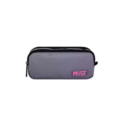 Trousse Must Team Monochrome  Gris avec rose 2 compartiments