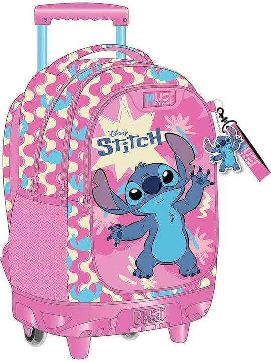 sac-a-roulettes-disney-stitch-rose-must-team-34x20x44-cm-3-compartiments-rangement-interne-30-l