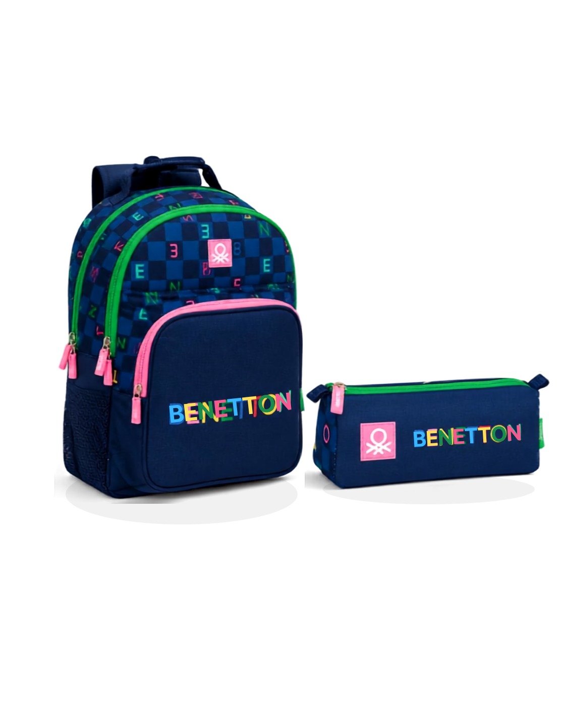 pack-scolaire-complet-sac-a-dos-trousse-benetton-damero-bleu-marine-pour-primaire-college-et-lycee-2