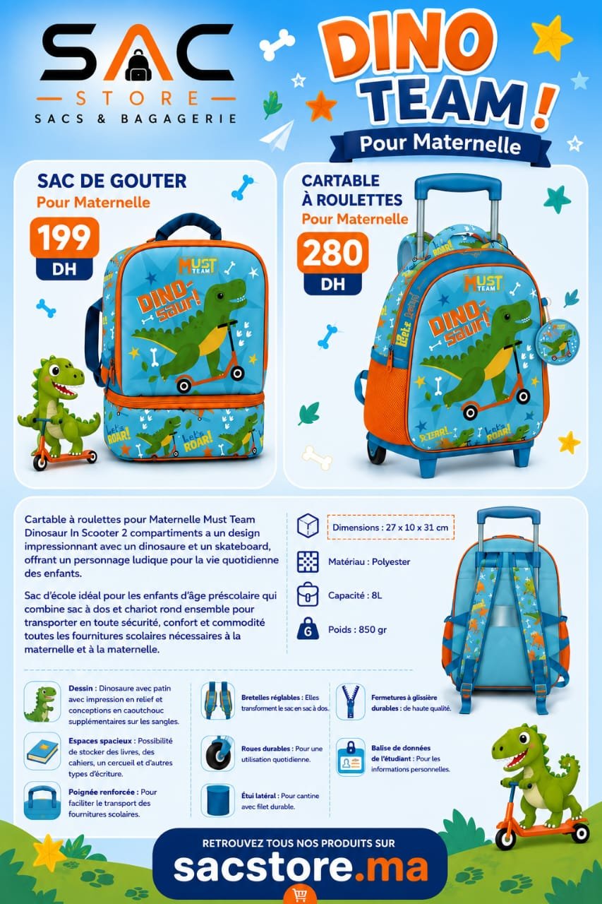 pack-maternelle-dino-team-dinosaur-scooter-cartable-roulettes-sac-gouter