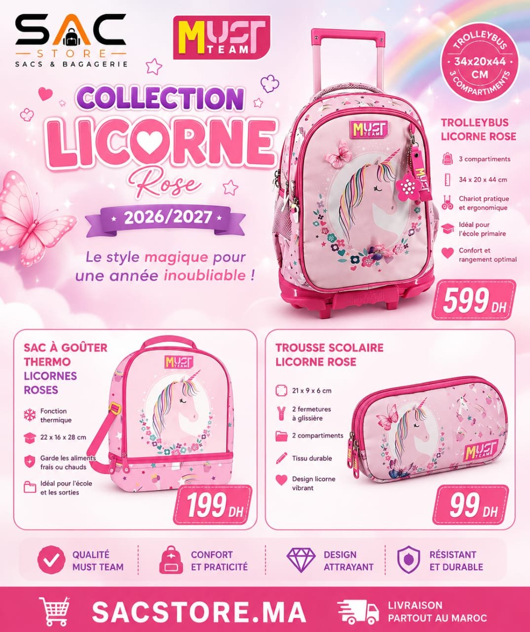 pack-scolaire-primaire-must-team-licorne-rose-cartable-trolley-sac-isotherme-trousse